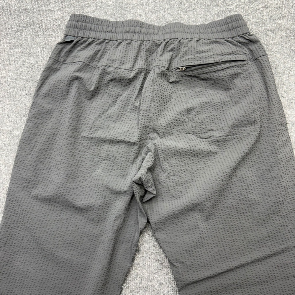 Lululemon Lab Mens Seersucker Jogger Pants Dark Gray Textured Tapered Size L - Picture 7 of 10